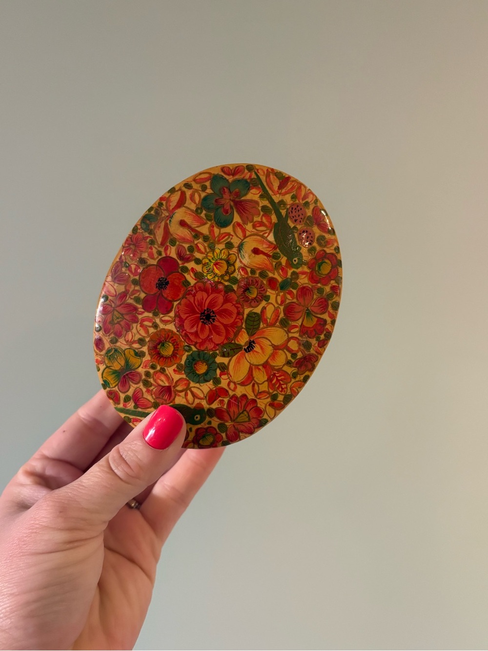 Vintage Amanda Turner papier-mâché Trinket Box